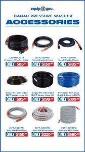 Get the most out of your cleaning power with our Pressure Washer Accessories. From nozzles to hoses and more, we have the tools you need to make every job faster, easier, and more effective. Visit us at our Wildey, St. Michael or Jackson, St. Thomas stores, shop online at Equip4You.com, or call us at 426-9999 / 425-9999. #Equip4You | Equip4you | Facebook