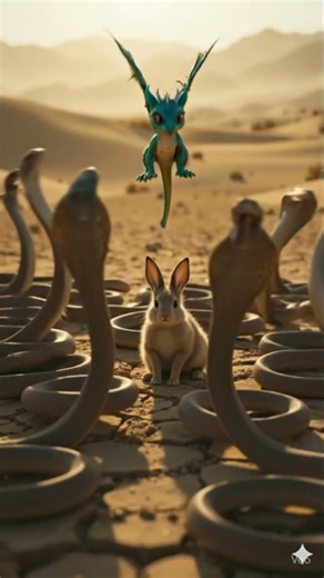 🐉✨ Baby Dragon Saves Baby Rabbit from Snakes | Heartwarming Rescue Story 🐇💚