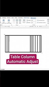 Table column automatic adjust in MS word | #msword #mswordtips #wordtutorial #word