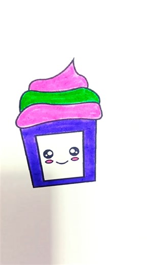 Cute Cupcake Drawing 🍰 | Easy & Sweet Art #Shorts