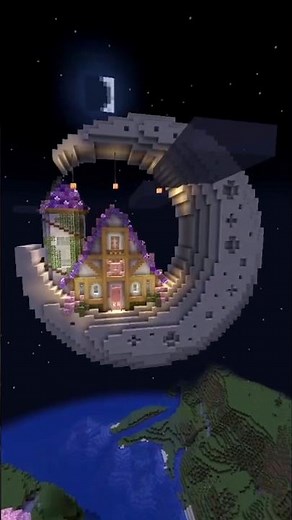fairy moon house build🧚🏼🌙 whole detailed video on this build on my channel! #minecraft #tutorial
