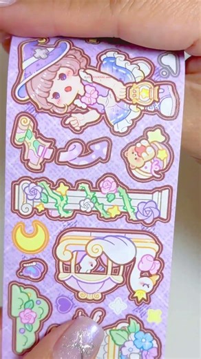 asmr unboxing small mochi sticker journal roll #asmr #sticker #unboxing