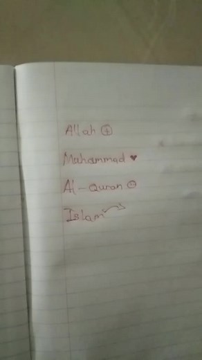 Handwritten Expressions of Faith in a Notebook