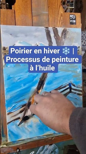 Poirier en hiver | Processus de peinture à I'huile #impressionnisme #art #peintureahuile