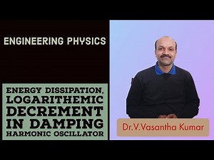 Energy dissipation, logarithmic decrement in damping Harmonic oscillator |Engineering Physics | JNTU