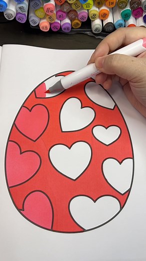 Relaxing Easter Egg Coloring Book | Satisfying Simple Coloring