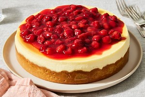 New York Cheesecake With Sour Cherry Topping