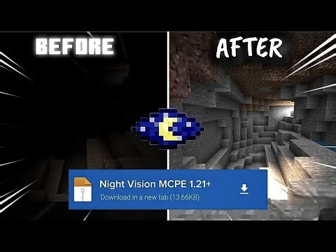 BEST NIGHT VISION MOD FOR MINECRAFT PE 1.21+ | MINECRAFT NIGHT VISION TEXTURE PACK