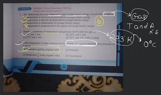Standard conditions of temperature and pressure (STP) refer to ... | Filo