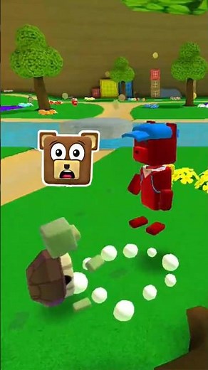 I fight a turtle #bear #minecraft #roblox #shorts