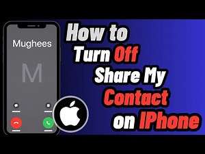 How to Turn Off 'Share My Contact' on iPhone | Disable Contact Sharing