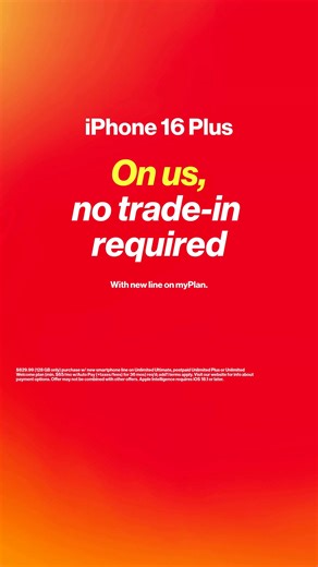 Fall into cozy savings on iPhone 16 Plus with a new line on myPlan. No trade-in required. | Verizon | Facebook