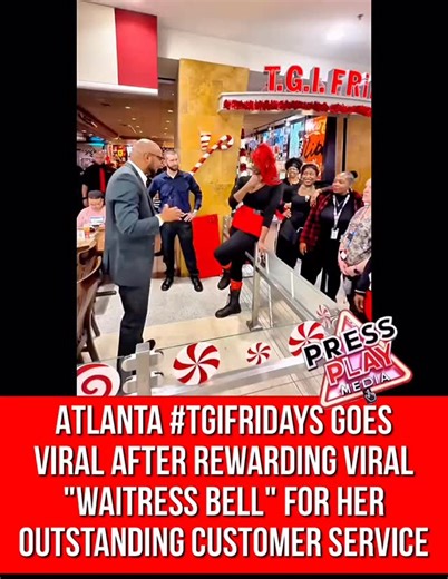Pressplay Media Company on Instagram: "#pressplay▶️: An Atlanta #TGIFridays has gone viral after rewarding customer & internet favorite, “Waitress Bell” for her outstanding customer service. How’d they do?"