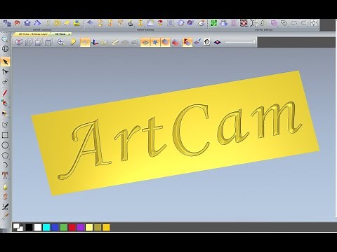 ArtCAM tutorial-How to create embossing text with contour blend-By ArtCam zone