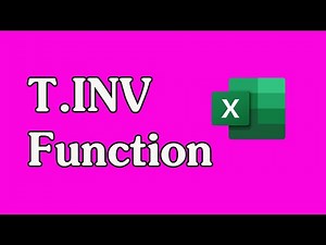 How to Use the T.INV Function in Excel