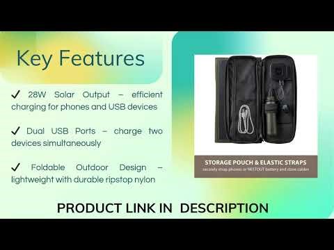 ELECOM NESTOUT 28W Solar Panel Review – Portable Charger for Camping & Off-Grid Power