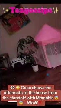 Coco shows the house from the standoff with Memphis #teagossips #memphis #coco #aftermath