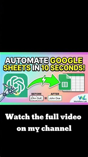 Automate Google Sheets in 10 SECONDS with ChatGPT! (AI Trick)