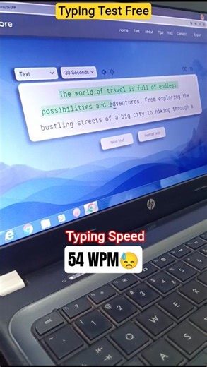 54 WPM 😰Typing Speed| English Typing test | online typing #typing #typingstatus #arp_0101