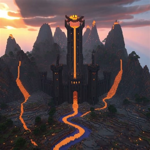 The Black Lands | Timelapse Build | Smooth Textures #minecraft #build #timelapse #cinematics