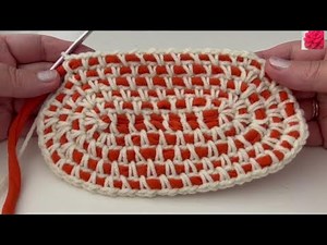 How to Start crocheting in Oval using T-Shirt Yarn/ Easy T-shirt Yarn Crochet in Oval