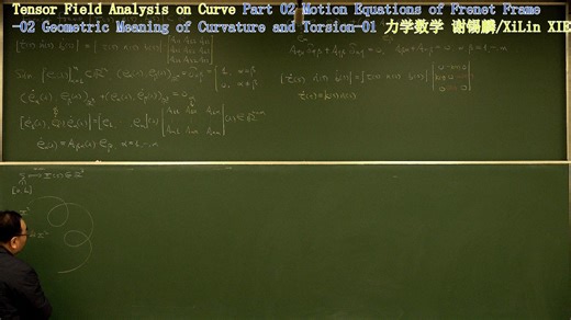 Tensor Field Analysis on Curve Part 02 Motion Equations of Frenet Frame-02 Geome
