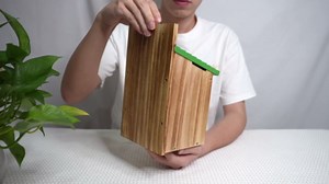 Bird Houses for Outside - Cedar Bluebird Houses with Metal Predator Guard, Birdhouse for Wren Bluebirds Finches Swallows, Carbonized Wooden Birdhouse -1 Pack