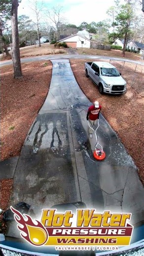Driveway Pressure Washing Time-Lapse in Killearn Acres, Tallahassee, Florida #PressureWashing