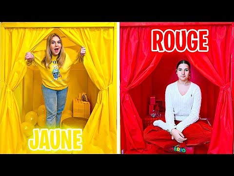 24 HEURES DANS UNE CABANE D'UNE SEULE COULEUR !