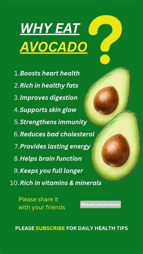 ✨10 Health Benefits Of Eating 1 Avocado Every Day | Eat Avocado Every Day🥑 #fitness #food #facts #yt
