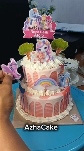 tutorial dekorasi cake kuda poni sweet 🤗#cake #cakecantik #cakedecorating #shorts