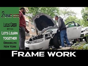 Crashed 2012 Chevrolet Impala Bent Fender and Frame Repair Old school