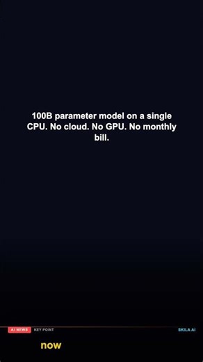 100B Model. Zero GPU. Microsoft BitNet Explained #Shorts #AI