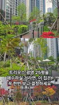 트리우스 광명 25평 매수하시려면 이 매물은 꼭 보셔야합니다!! #광명뉴타운입주권#광명뉴타운신축아파트#트리우스광명#트리우스25평#트리우스광명59타입
