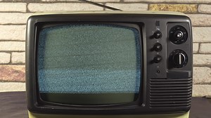 Download Vintage Analog Old Model TV No Picture On Screen Footage for free