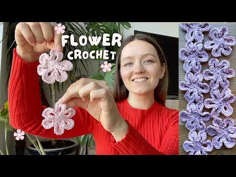 🌸 How to: CROCHET A FLOWER + connect as you go | beginner friendly tutorial