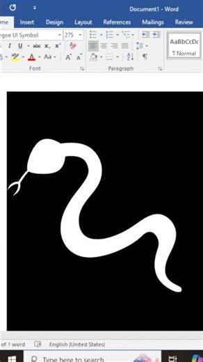 MS Word Magic: Create a Snake in 2 Seconds! 🐍✨ | #msword #microsoft #msoffice