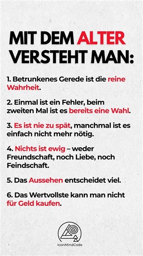 6 Dinge, die du erst mit 40 verstehst! 🧠💡#psychologie #mindset #motivation #erfahrung