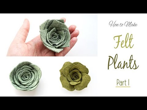 How to Make : FELT PLANTS by Hand | DIY Wool Felt Succulents x 3 | Easy Craft Tutorial Pt 1