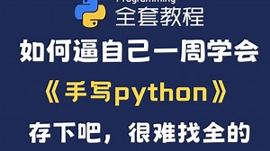 【全348集】B站最好上手的0基础手写Python教程，2025最新版，包含所有干货！七天就能从小白到大神！少走99%的弯路！存下吧！很难找全的！