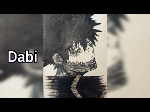 “Drawing Dabi with Realistic Shadows | Pencil Sketching | Anime Art Process”
