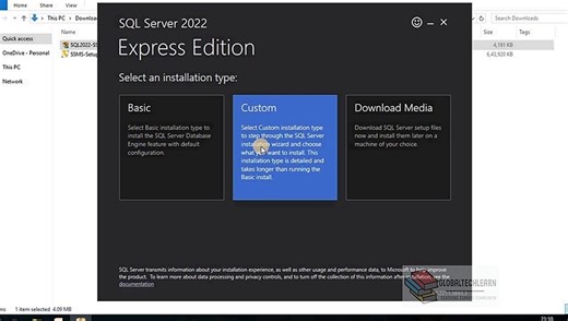 Microsoft SQL Server and Management Studio Installation