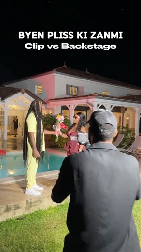 Keros-n officiel on Instagram: "Ce que vous voyez dans le clip 👀 vs comment ça s’est vraiment passé 😅 cc @laroseofficiel 🌹 👉 Le clip complet est dispo sur YouTube (lien en bio) ! #byenplisskizanmi"