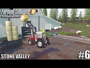 Spreading Straw and Feeding Pigs | Stone Valley x2 | Farming Simulator 19 | Episode 6