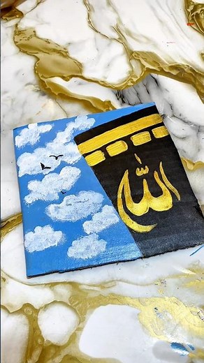 Khana Kaaba Painting with Golden Touch | Islamic Wall Art#islamiccalligraphy