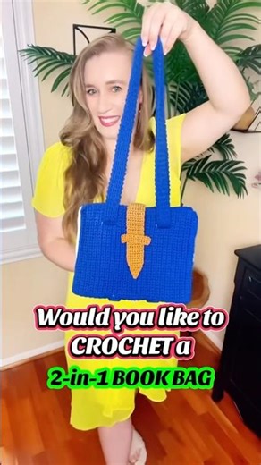 FREE 2-in-1 Crochet BOOK BAG Pattern for LIVE CAL with PRIZES! #crochet #crochetbag #books
