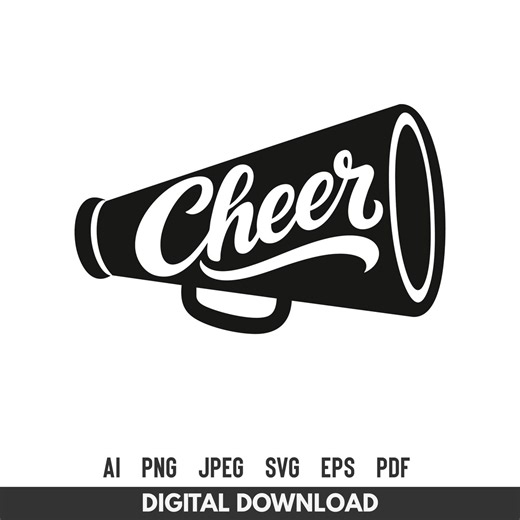 Cheer Megaphone SVG for Cricut & Silhouette | Cheerleading Cut File - Etsy