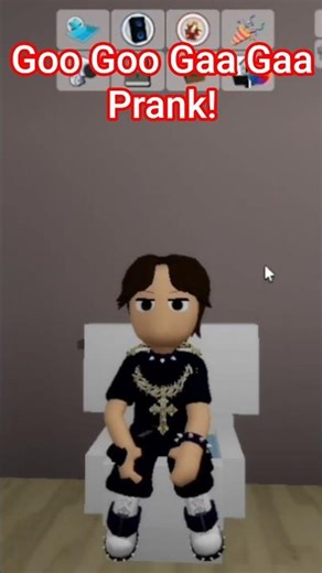 Goo Goo Gaa Gaa tried to prank then this happened... 😳😂 #roblox #shorts #robloxshorts