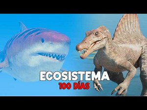 SIMULÉ 100 DÍAS un ECOSISTEMA de MAR, TIERRA Y AIRE con Dinosaurios... esto es lo que pasó