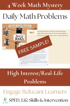 FREE Math Mystery Sample: High-Interest Real-World Problems